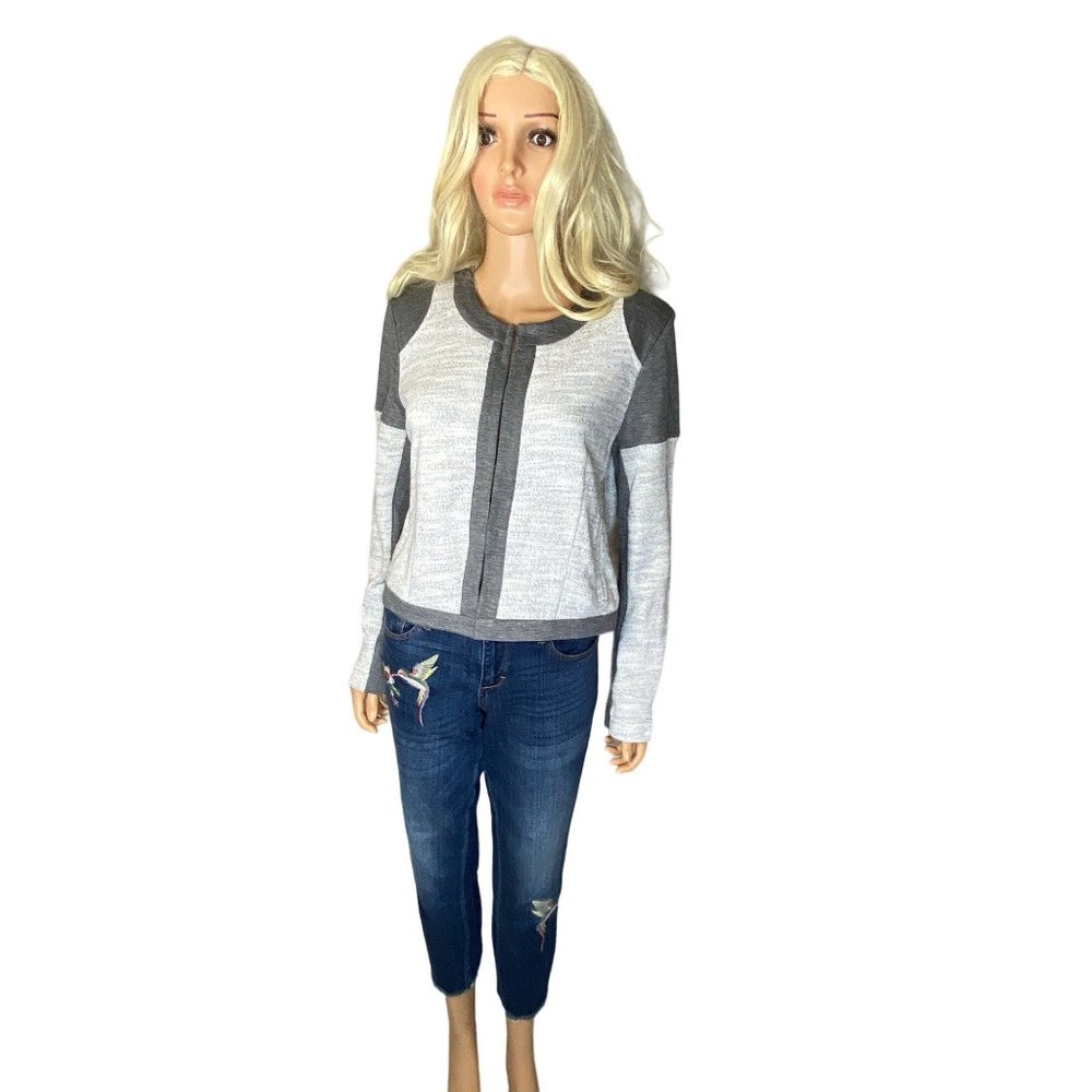 NWT CAbi Shrunken Moto Blazer Jacket M in Gunmetal Gray #211 MSRP$158 - Picture 7 of 16